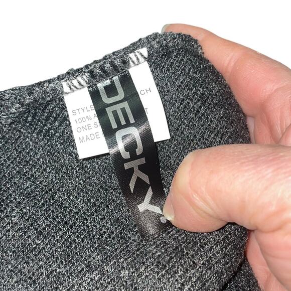 Decky 8009-HCH Jeep Watch Cap Hat Knit Heather Charcoal Gray GI Military Ski - Picture 5 of 11